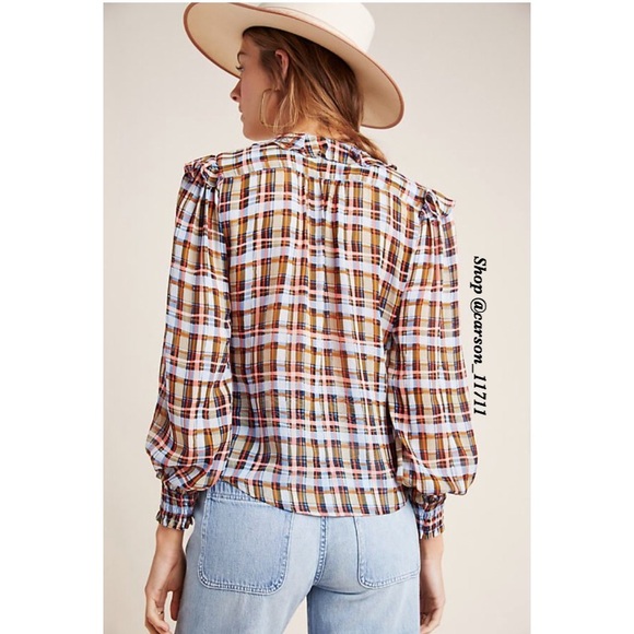 NWT Anthropologie Laila Ruffled Blouse by Maeve - Picture 2 of 9